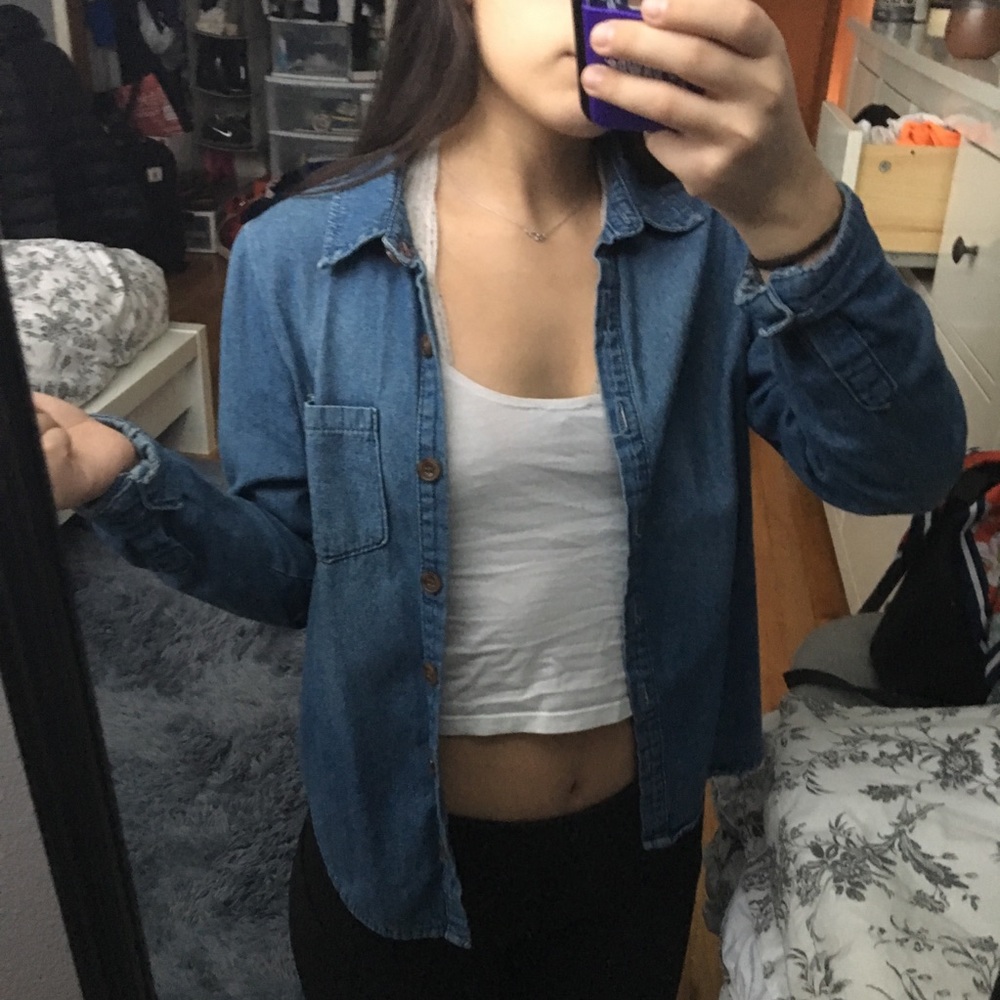 Denim flannel